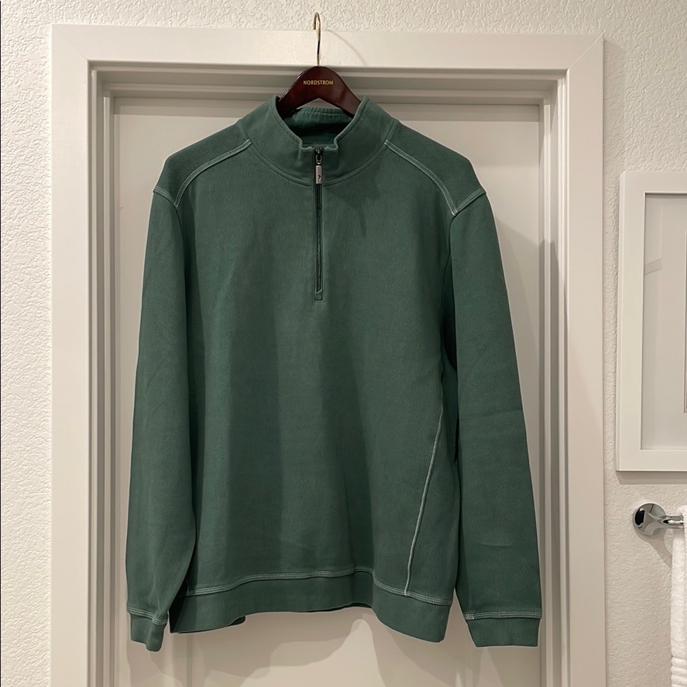 Tommy Bahama Men's Zip-Up Sweater in Green